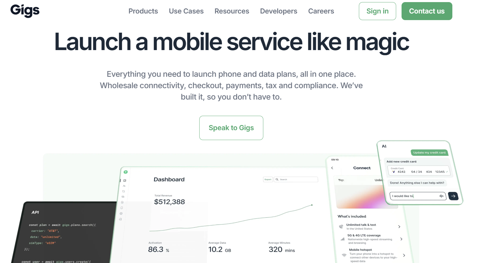 Gigs mobile service